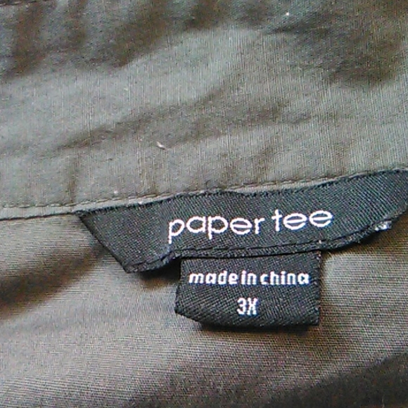 Ruffled 3x grey button down shirt - Picture 7 of 7